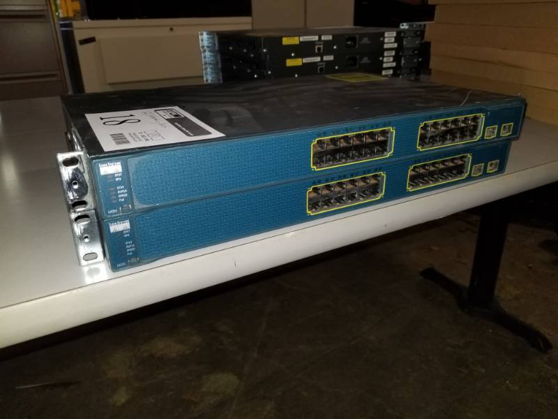 lot 18 image: Lot of (2) Cisco Systems Catalyst 3560 PoE-24 Rack-Mount
