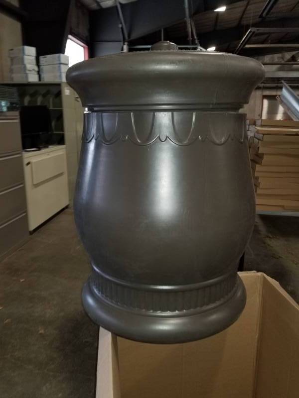 lot 23 image: Savannah Urn Waste Bin Compost Urn Oak