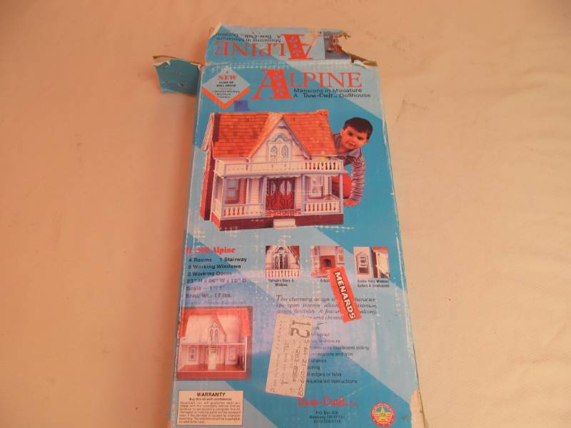 lot 5 image: Alpine Mansion Miniature  a Dura Craft doll house