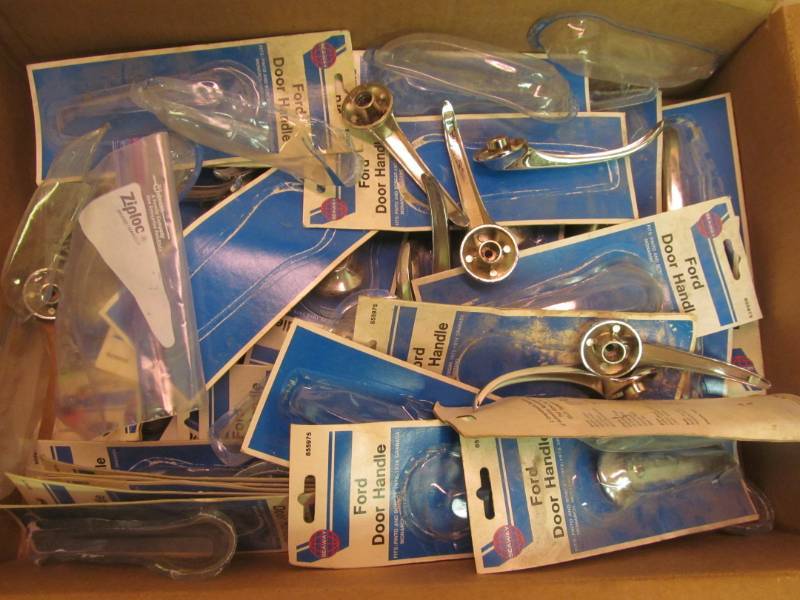 lot 12 image: vintage automotive door handles