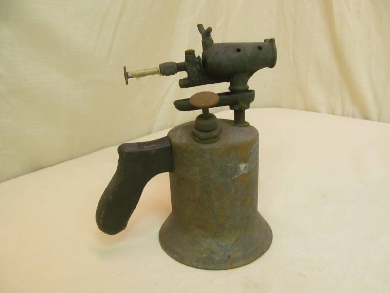 lot 57 image: vintage brass torch