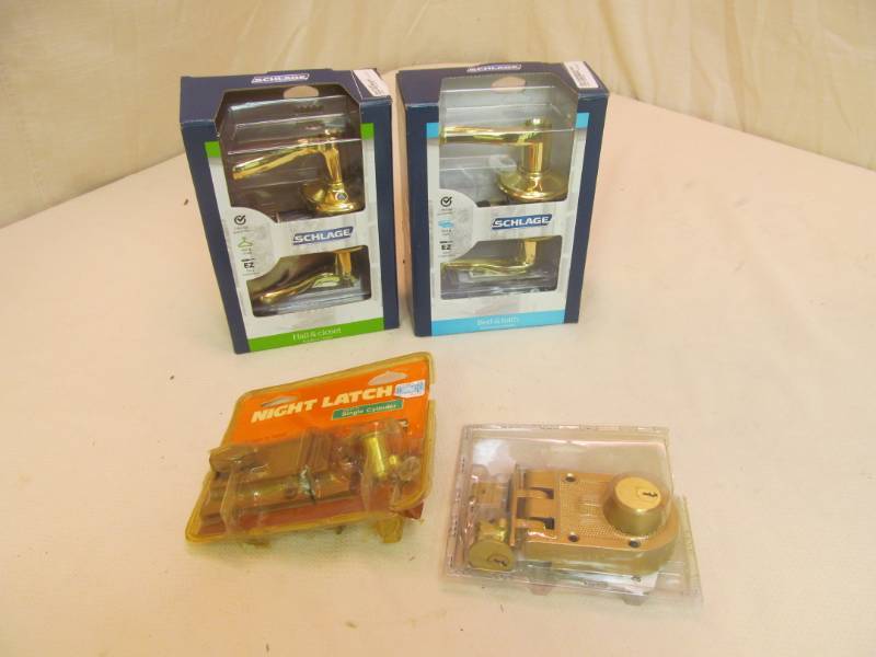 lot 145 image: Schlage door handles, deadbolts
