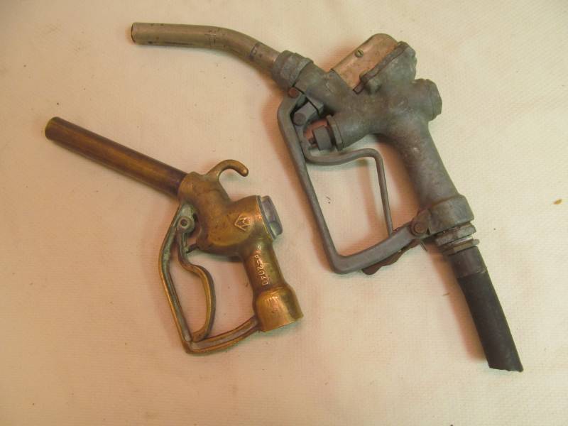 lot 150 image: vintage gas pump nozzles