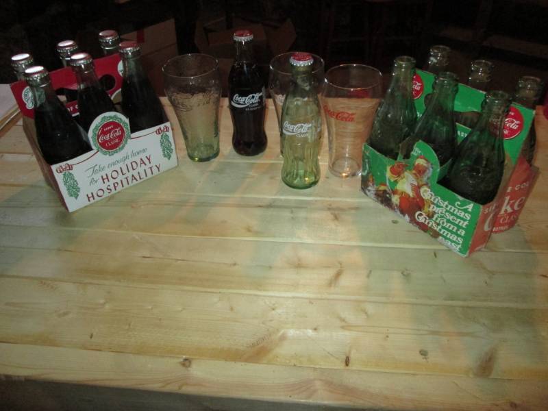 lot 34 image: Coca Cola Bottles and glasses, some...