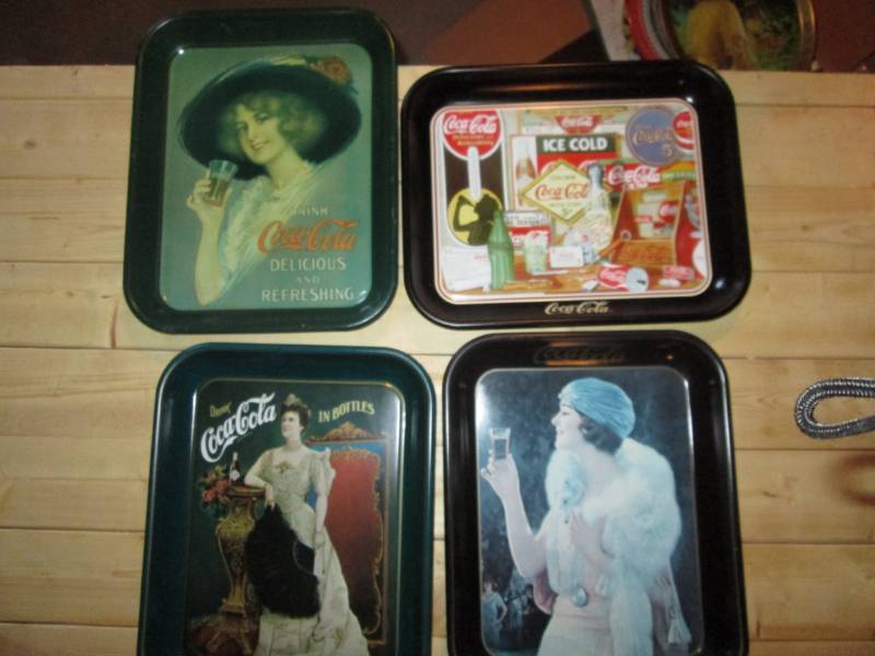 lot 35 image: 4 Coca Cola tins...