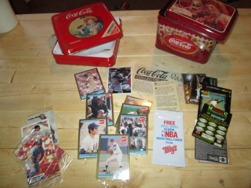 lot 41 image: Coca Cola and other sports cards, h...