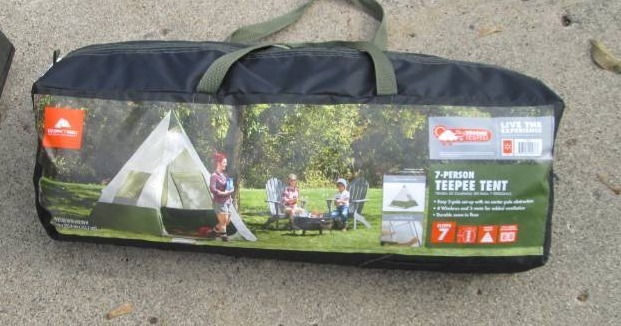 lot 105 image: Ozark Trail 7 person teepee tent...
