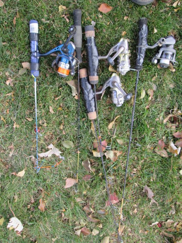 lot 110 image: Lot of ice fishing poles...