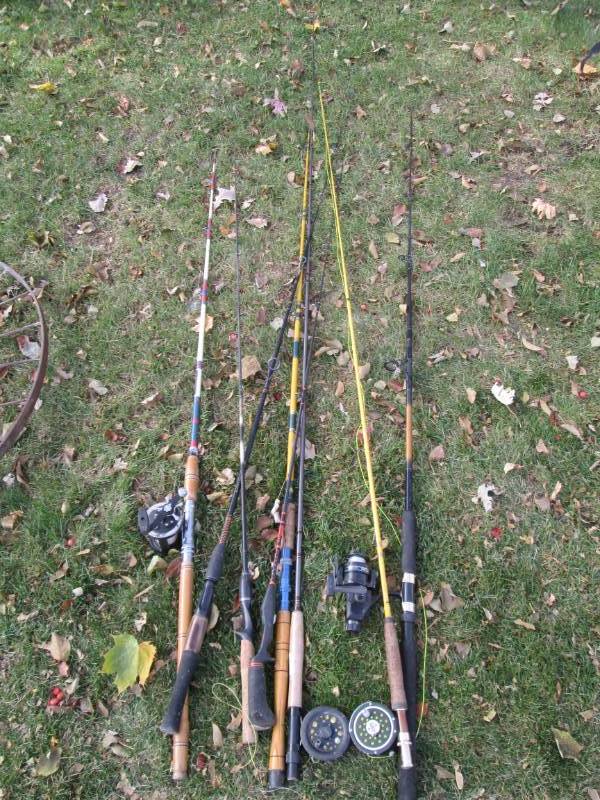 lot 111 image: Lot of fishing poles...