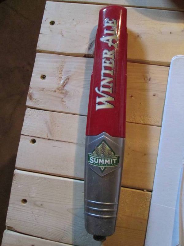lot 131 image: Summitt winter ale beet tap handle...