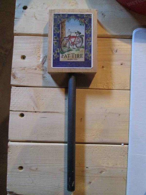 lot 137 image: Fat tire amber ale beer tap head...