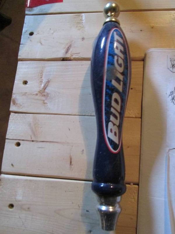 lot 143 image: Bud Light beer tap head...