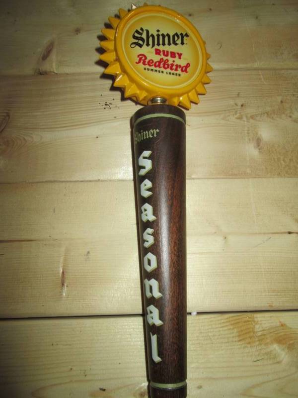 lot 147 image: Shiner ruby redbird beer tap head...