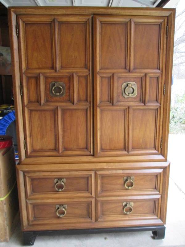 lot 1 image: Solid wood dresser, 39 wide x 62t...
