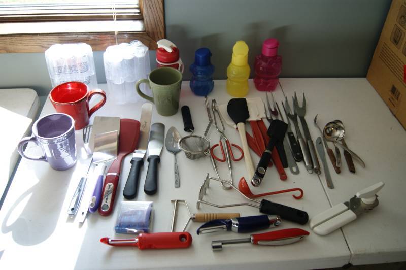Lof of Utensils and Cups