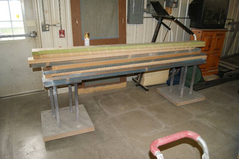 lot 029 image: 1.25 inch Thick MDF and Rolling Carts