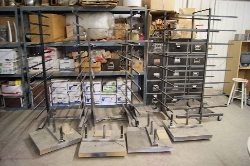 lot 032 image: (8) Paint Booth Rolling Carts
