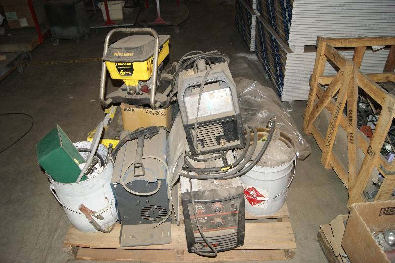 lot 069 image: Pallet of Welders for parts or repair