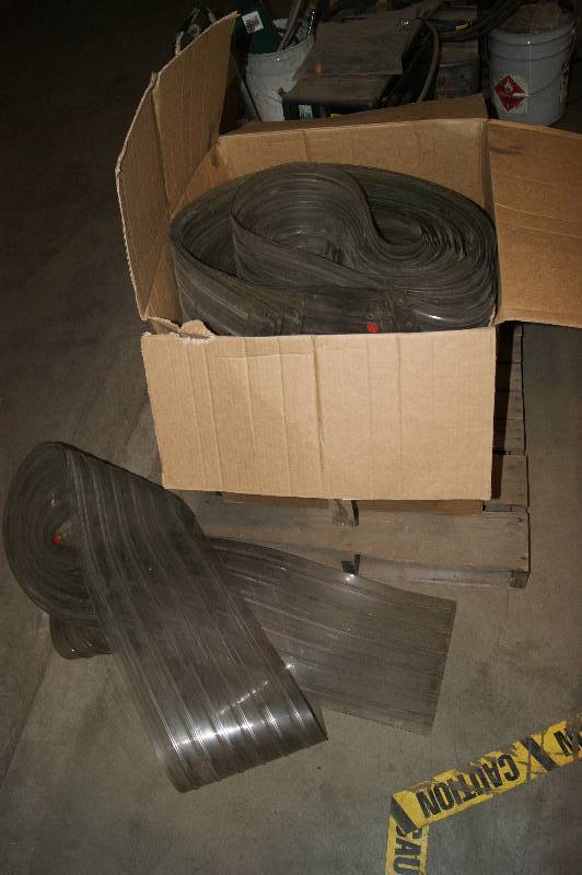 lot 078 image: Box of Plastic Vinyl Strip Curtains