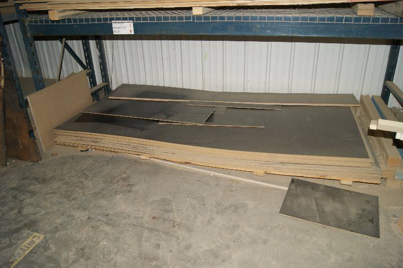 lot 136 image: Lot of 12 Black Melamine MDF
