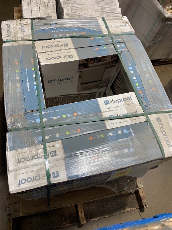 lot 11 image: 374 sq ft LifeProof Limestone 12 in. x 24 in. Glazed Porcelain Floor and Wall Tile (15.6 sq. ft.case)