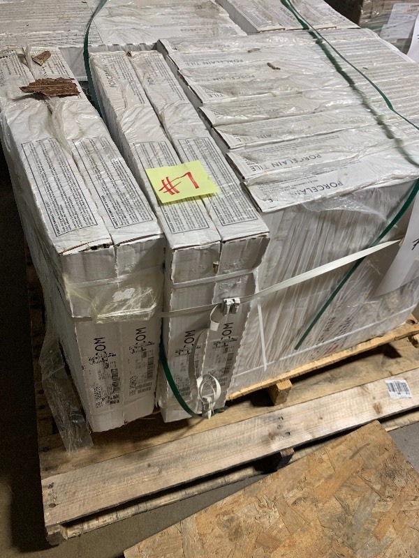 lot 7 image: 384 sq feet Sicily Regal 20 in. x 20 in. Porcelain Floor and Wall Tile (16.27 sq. ft.  case)