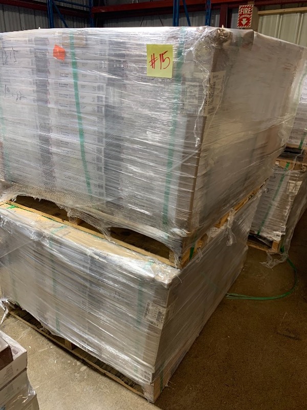 lot 15 image: 4,320 sq ft TrafficMASTER Gray Linear Travertine 12 in. x 24 in. Peel and Stick Vinyl Tile (20 sq. ft.  case)