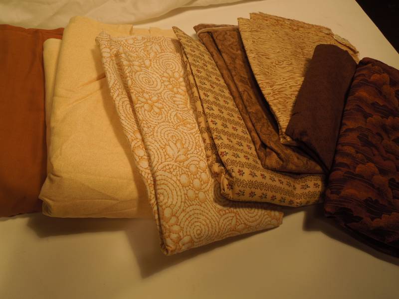 lot 27 image: Cotton Fabric - Browns & Tans