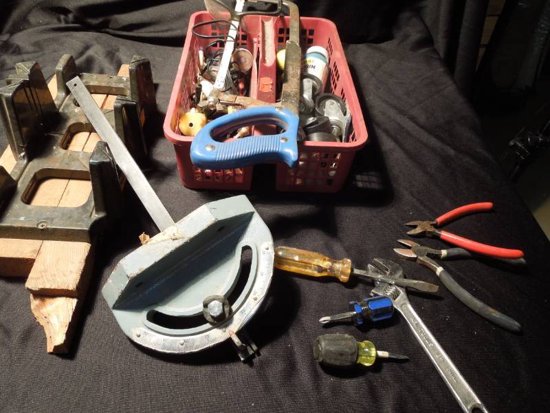 lot 87 image: Tools, Container Full of Random Items