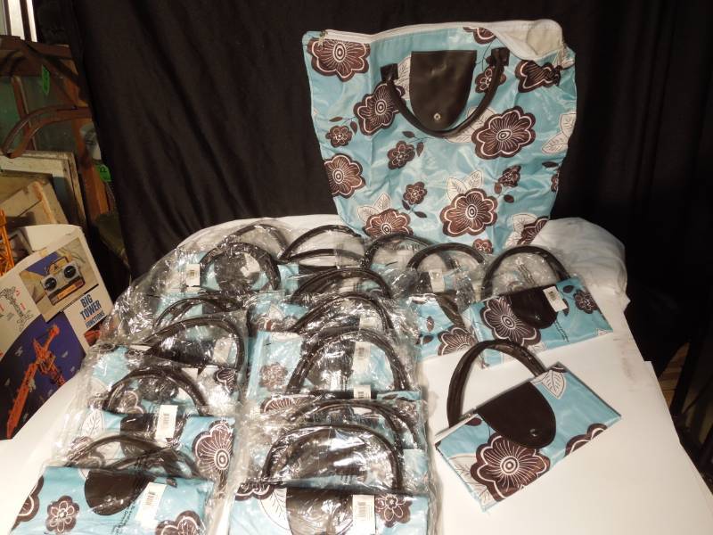 lot 122 image: 17 Convertible Fold-Up Large Tote Bags - Great for Travel
