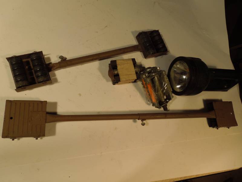 lot 163 image: Moving DolliesRollers, Collectible Bike Pedals, Coleman Flashlight