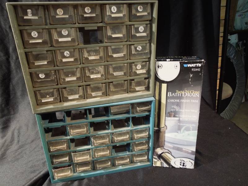 lot 194 image: Hardware drawers and cabinets, Bath Drain