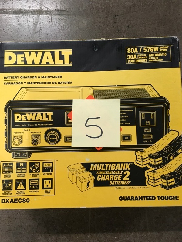 lot 5 image: 30 Amp Multi Bank Battery Charger with 80 Amp Engine Start DXAEC80- good condition