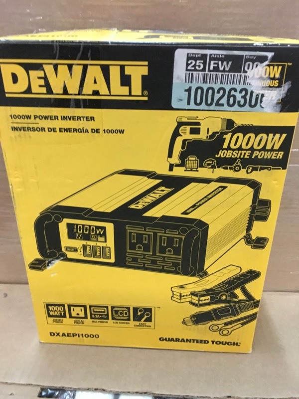 lot 37 image: DEWALT 1000-Watt Power Inverter- good condition
