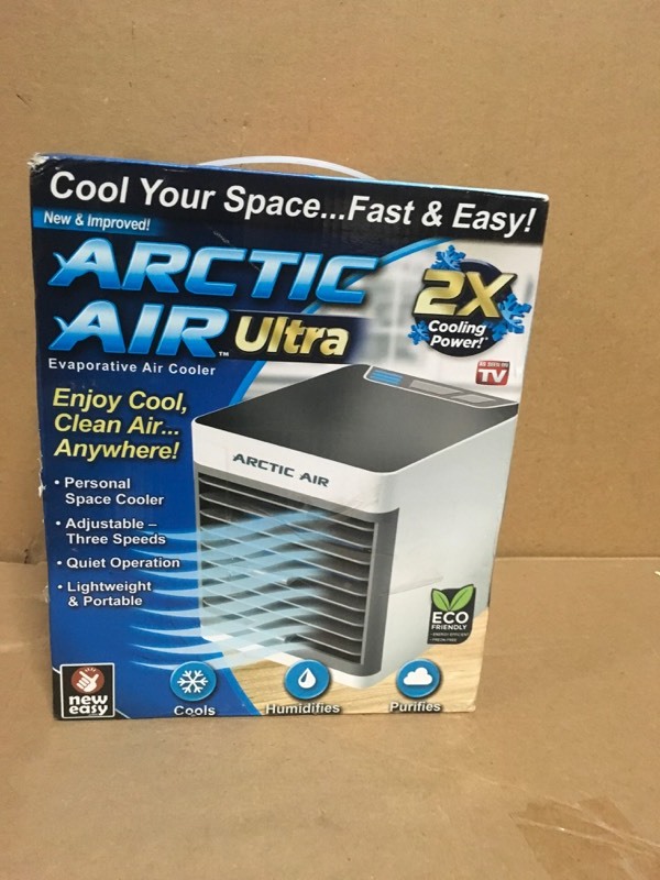 lot 105 image: Ontel Arctic Ultra Seen On TV  Evaporative Portable Air Conditioner  Personal Space Cooler - not used