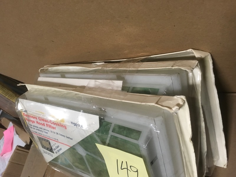 lot 149 image: SEARS KENMORE CLEAN COOKING RANGE HOOD FILTER- not used