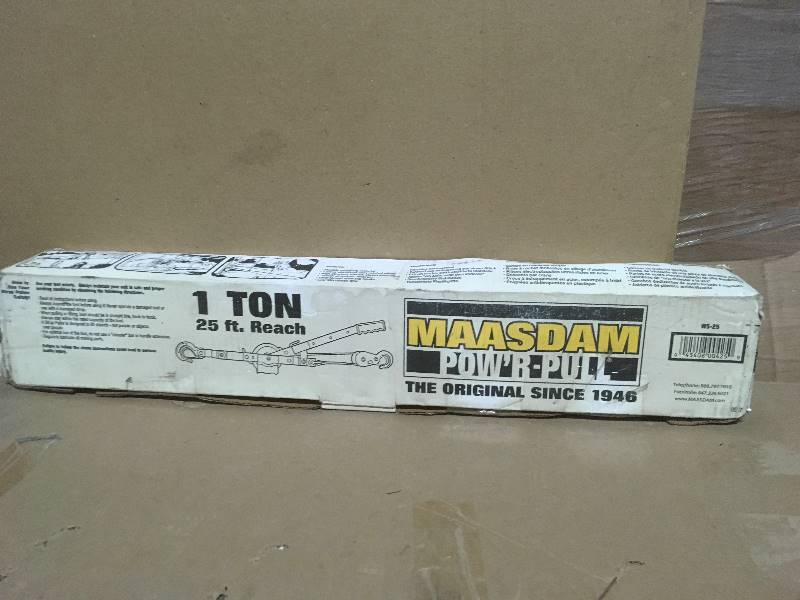 lot 41 image: Maasdam PowR Pull 2,000 lb. 25 ft. Web Strap Puller- not used