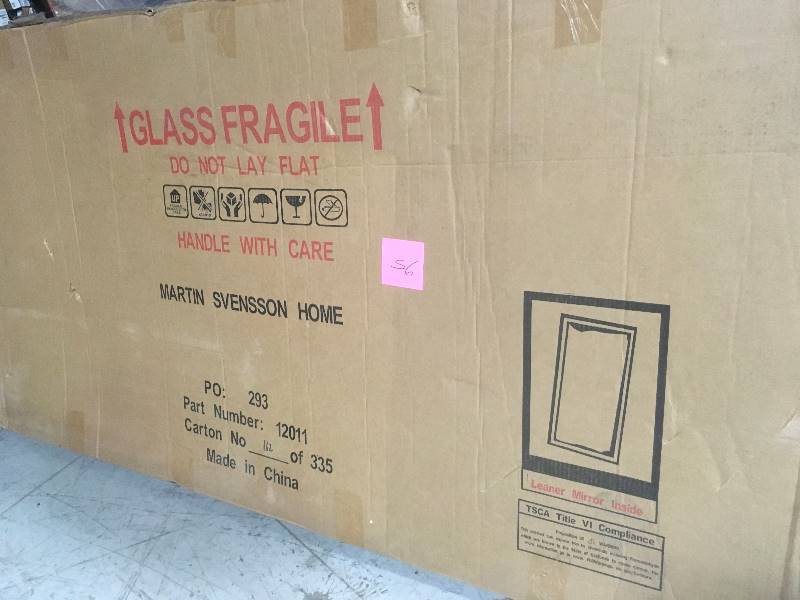 lot 56 image: Black Full Length Leaner Floor Mirror by Martin Svensson Home- not used