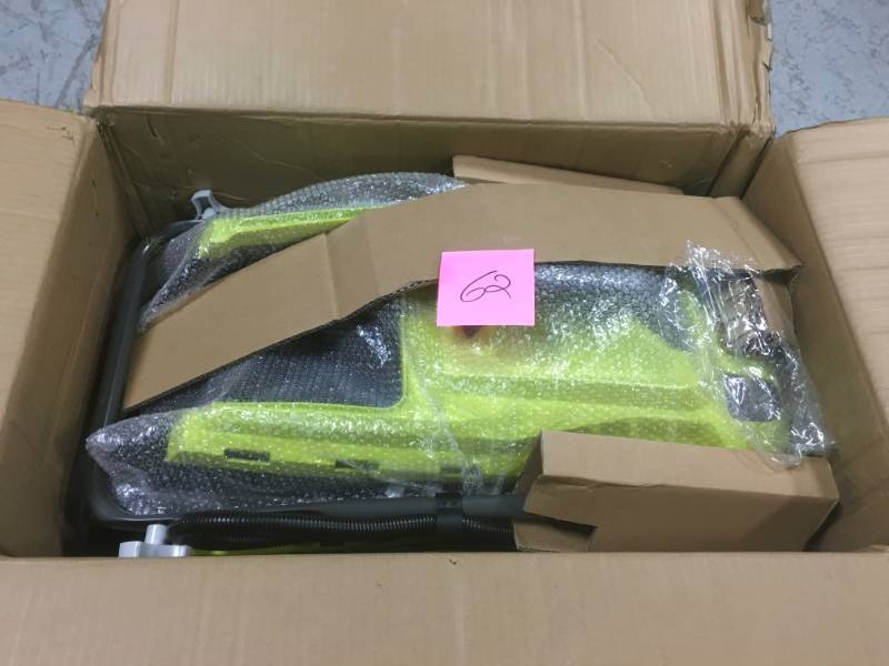 lot 62 image: RYOBI 13 in. 11 Amp Corded Electric Walk Behind Push Mower- open box