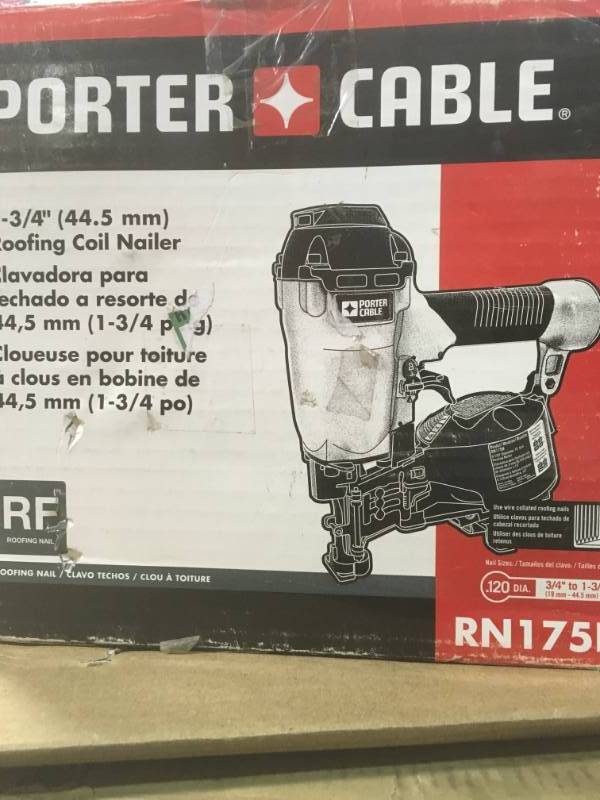 lot 65 image: Porter-Cable Pneumatic 15-Degree Coil Roofing Nailer  USED