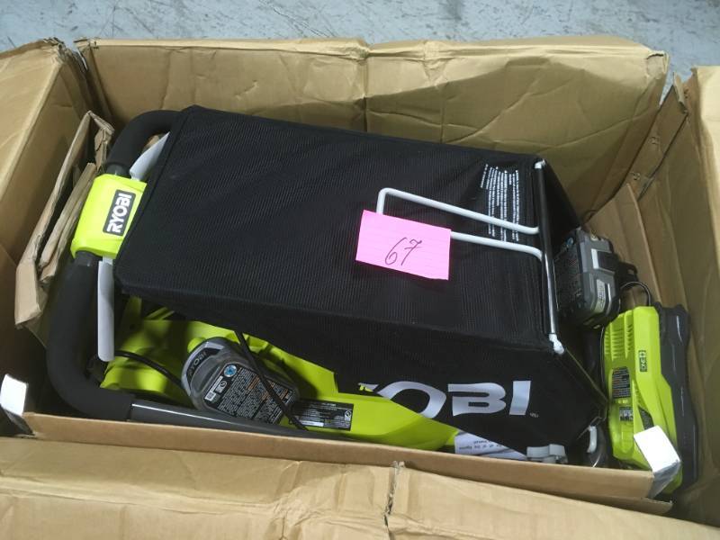lot 67 image: 16 in. ONE 18-Volt Lithium-Ion Cordless Battery Walk Behind Push Lawn Mower (Tool Only)- open box