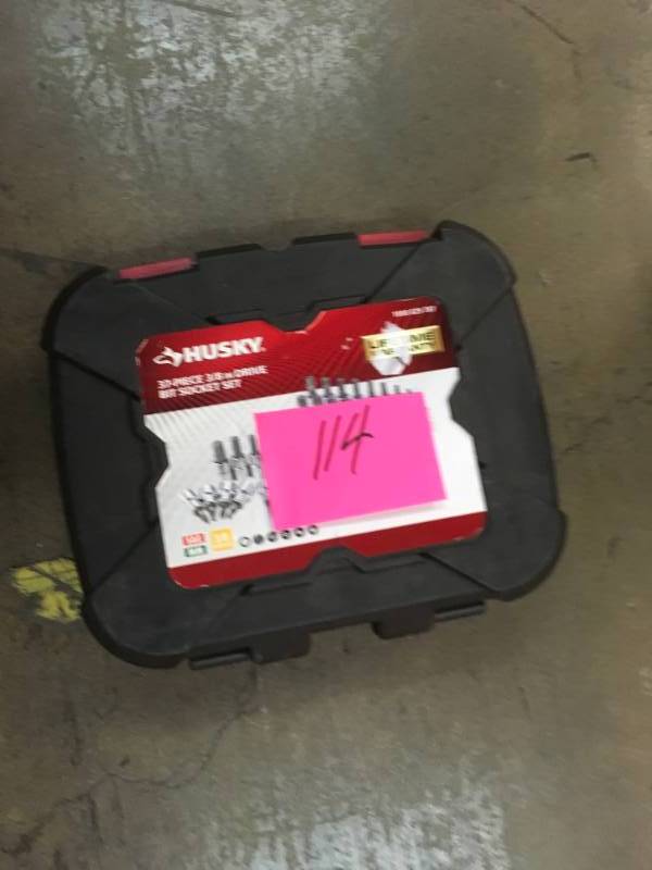 lot 114 image: Husky 38 in. Drive Master Bit Socket Set (37-Piece)- may be missing pieces