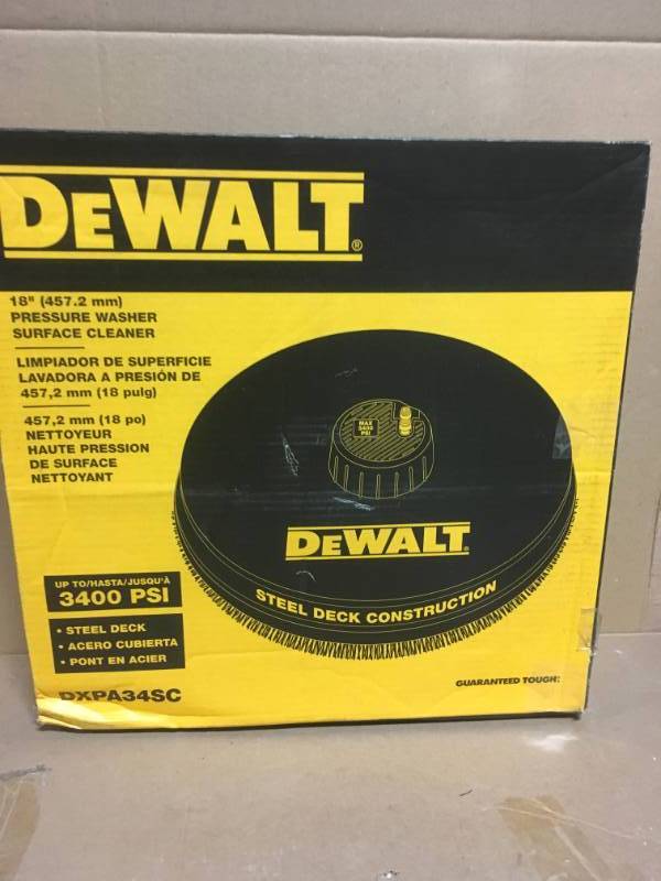 lot 77 image: DEWALT 3,400 PSI Surface Cleaner  USED