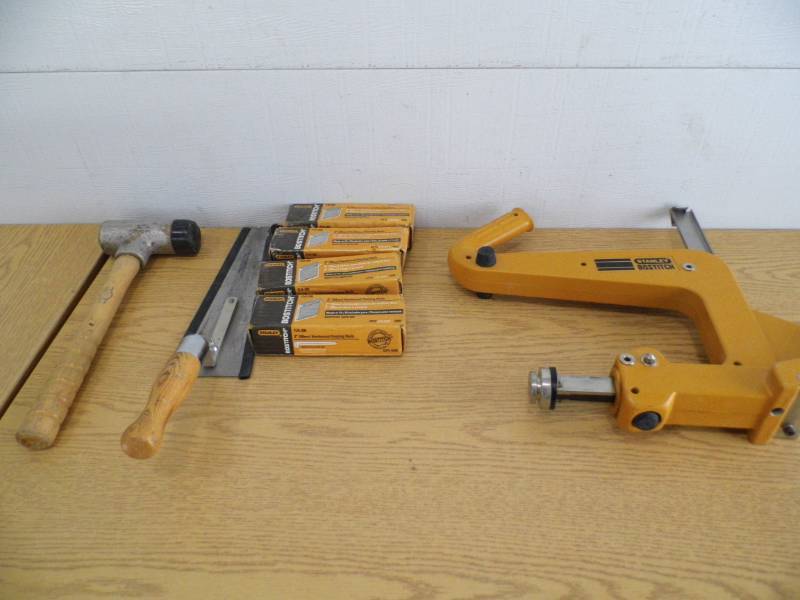 lot 37 image: Floor Nailer - Nails - Wood Case