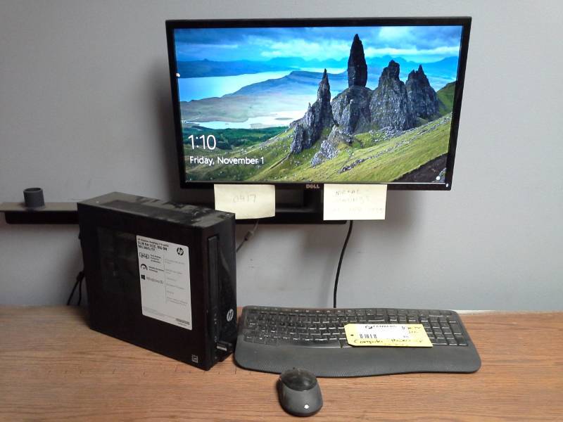 lot 48 image: HP Desktop Computer System - Computer Tower 270-A016, Dell Computer Monitor, Wireless Keyboard and Mouse