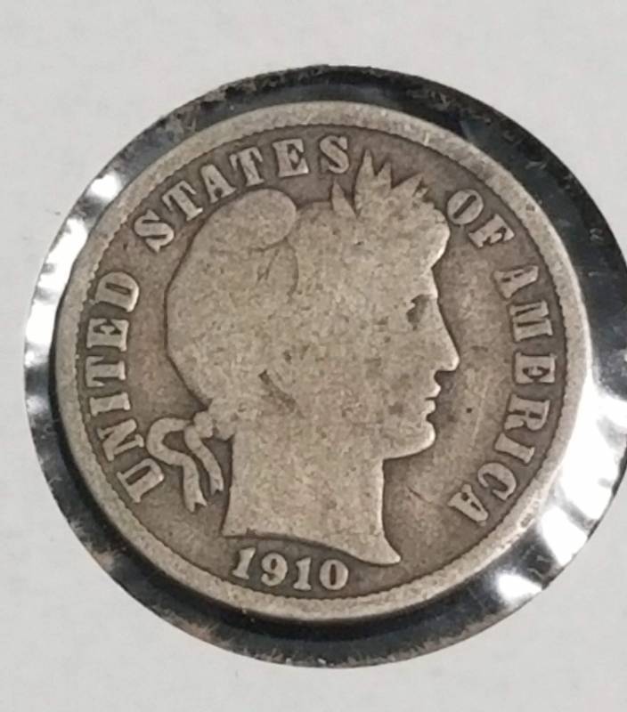 lot 40 image: 1910-S US BARBER DIME