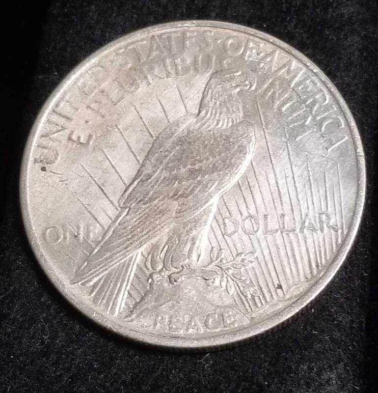 lot 42 image: 1924 PEACE SILVER DOLLAR
