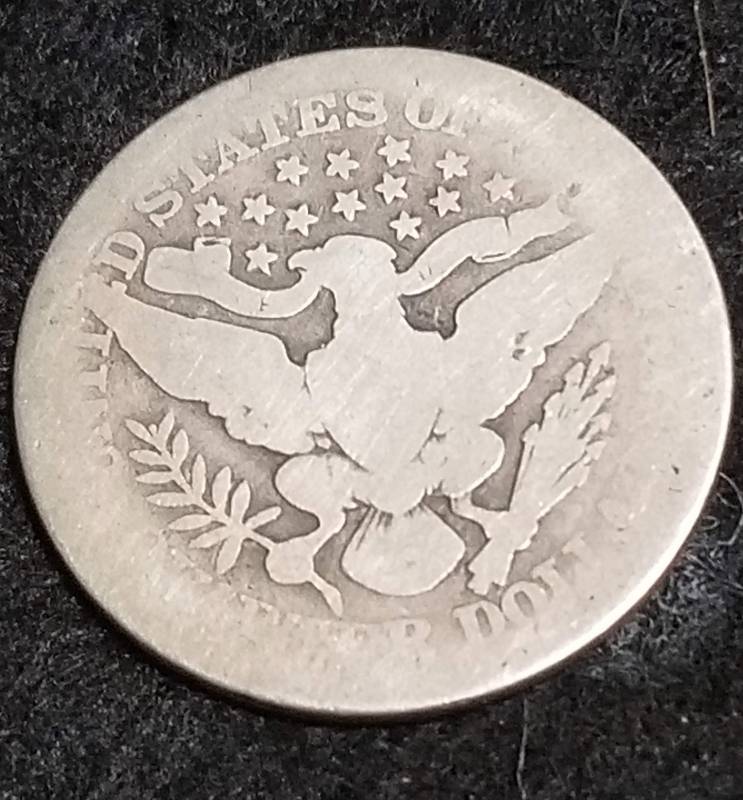 lot 45 image: 1914 BARBER SILVER QUARTER