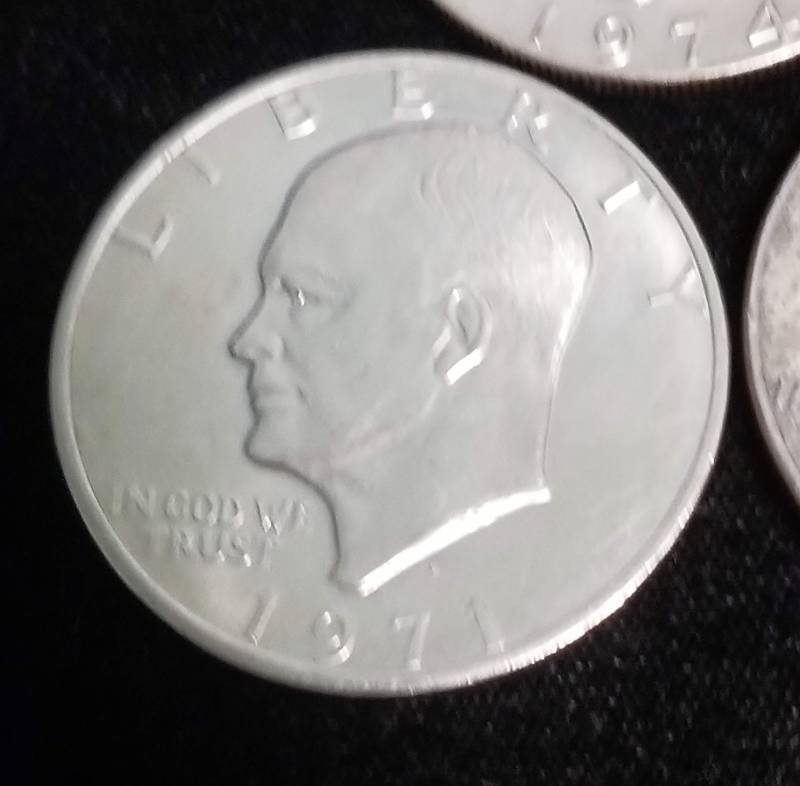 lot 56 image: GROUP OF 6 CLAD EISENHOWER DOLLARS