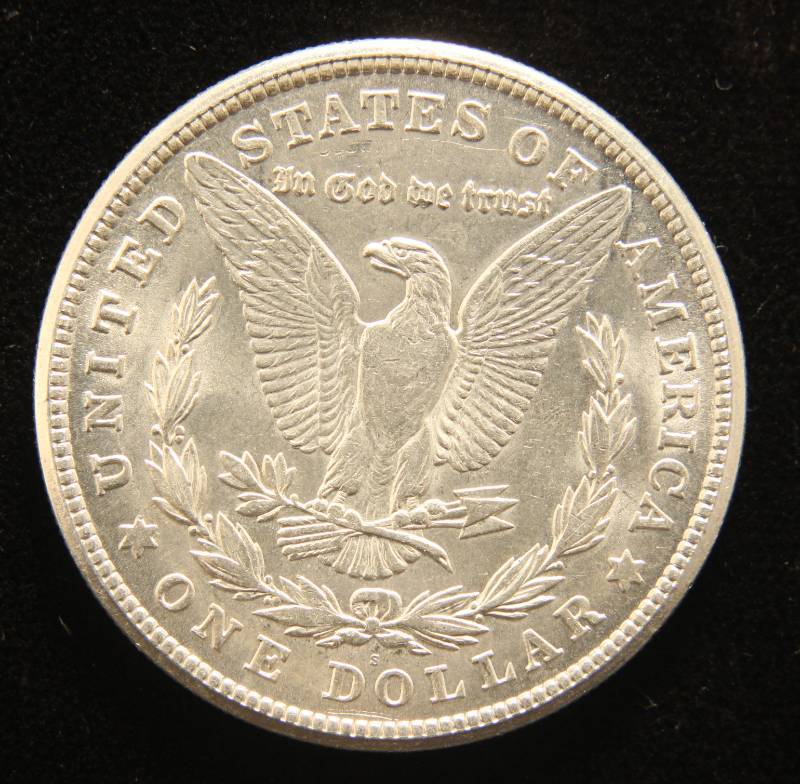 lot 54 image: 1921-S MORGAN SILVER DOLLAR UNC